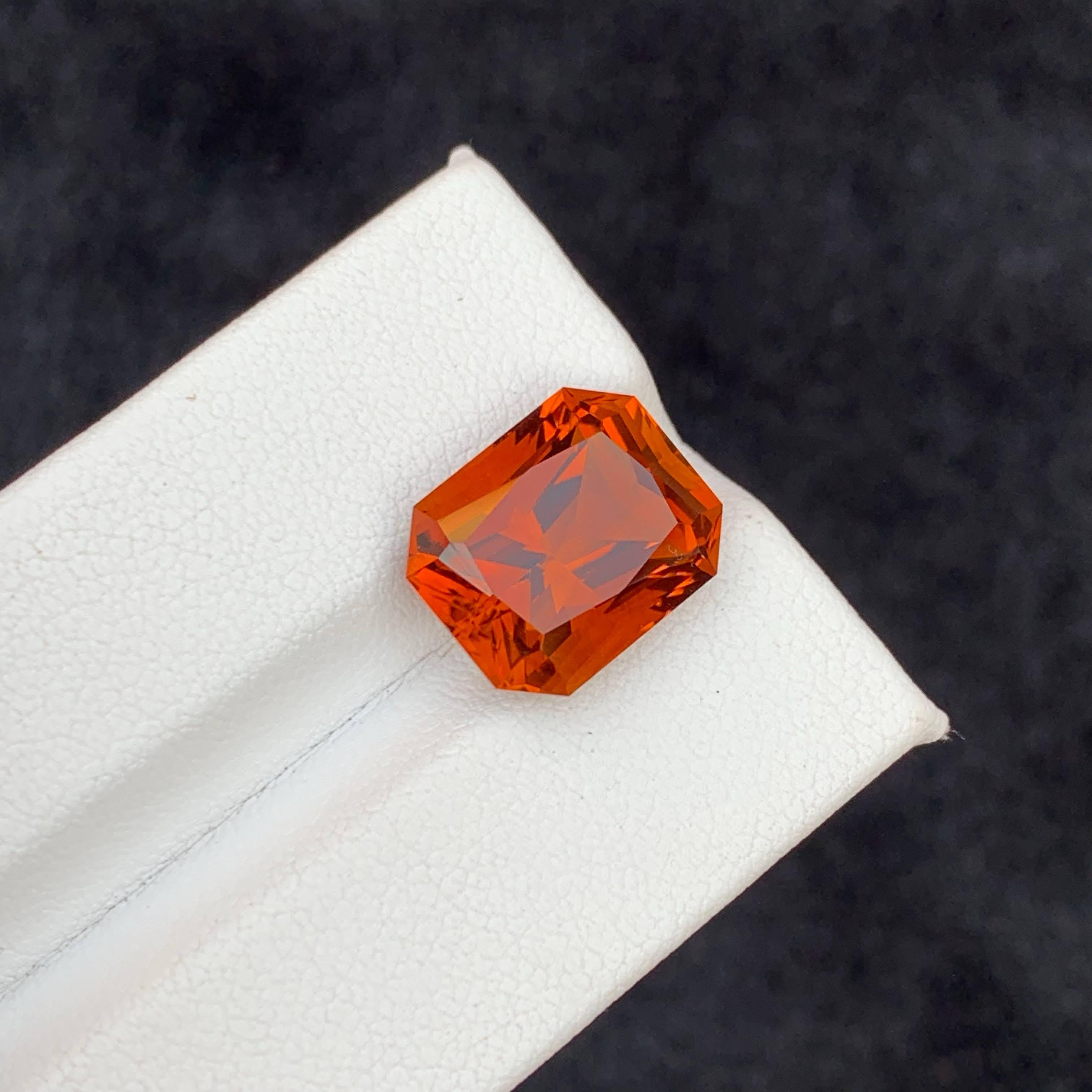 7,25 Karat Natürlicher loser Madeira Citrin Stein Custom Cut Brasilianischer Edelstein für Damen oder Herren im Angebot