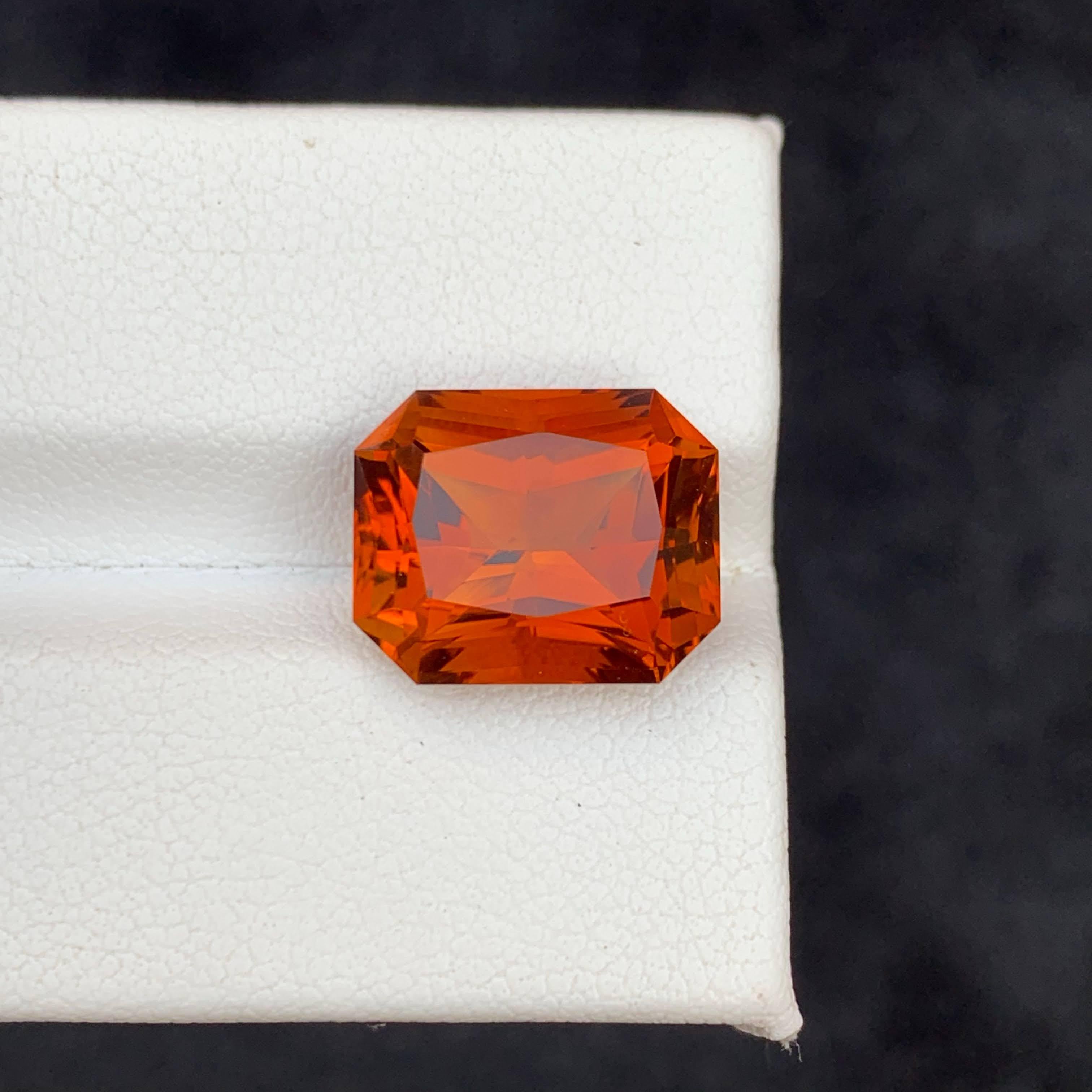 7,25 Karat Natürlicher loser Madeira Citrin Stein Custom Cut Brasilianischer Edelstein im Angebot 2