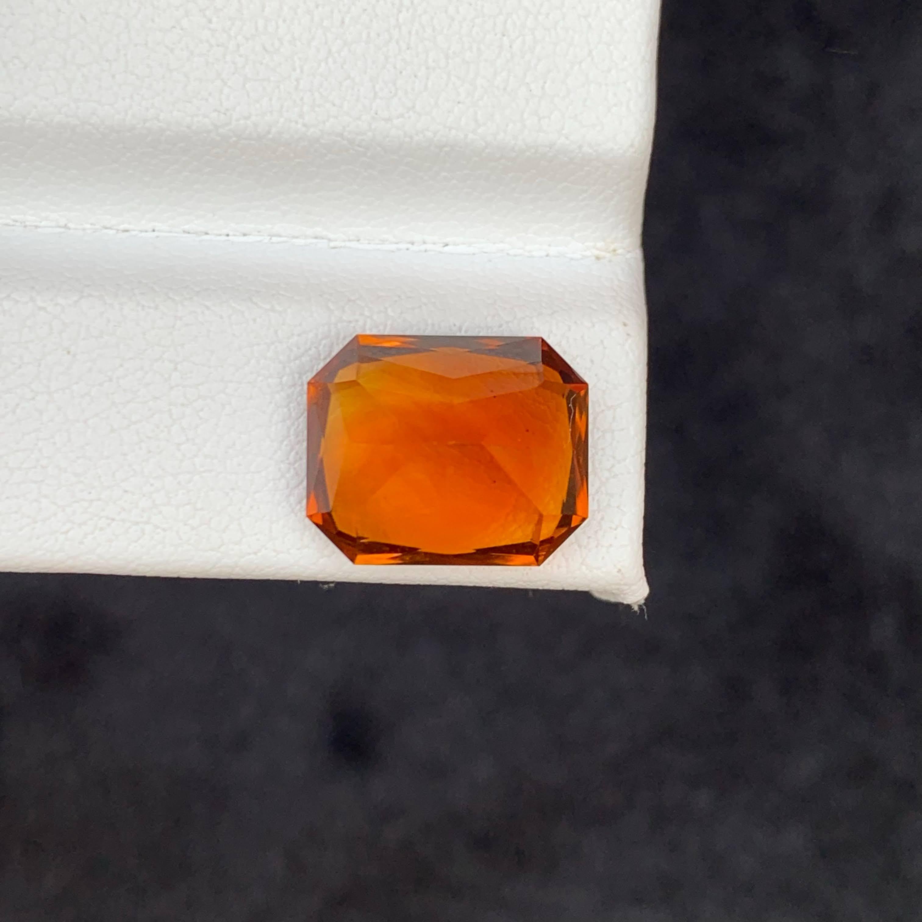 7,25 Karat Natürlicher loser Madeira Citrin Stein Custom Cut Brasilianischer Edelstein im Angebot 3