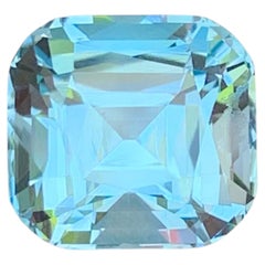 7.25 Carat Natural Loose Sky Blue Topaz Stone Cushion Cut African Gemstone