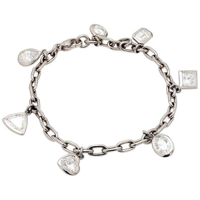 Antique Platinum Charm Bracelets 57 For Sale at 1stDibs platinum
