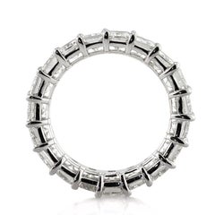 7.25 Carat Radiant Band Brilliant White 18K White Gold Heirloom-Worthy Glow
