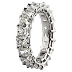 7.25 Carat Radiant Band Brilliant White 18K White Gold Heirloom-Worthy Glow