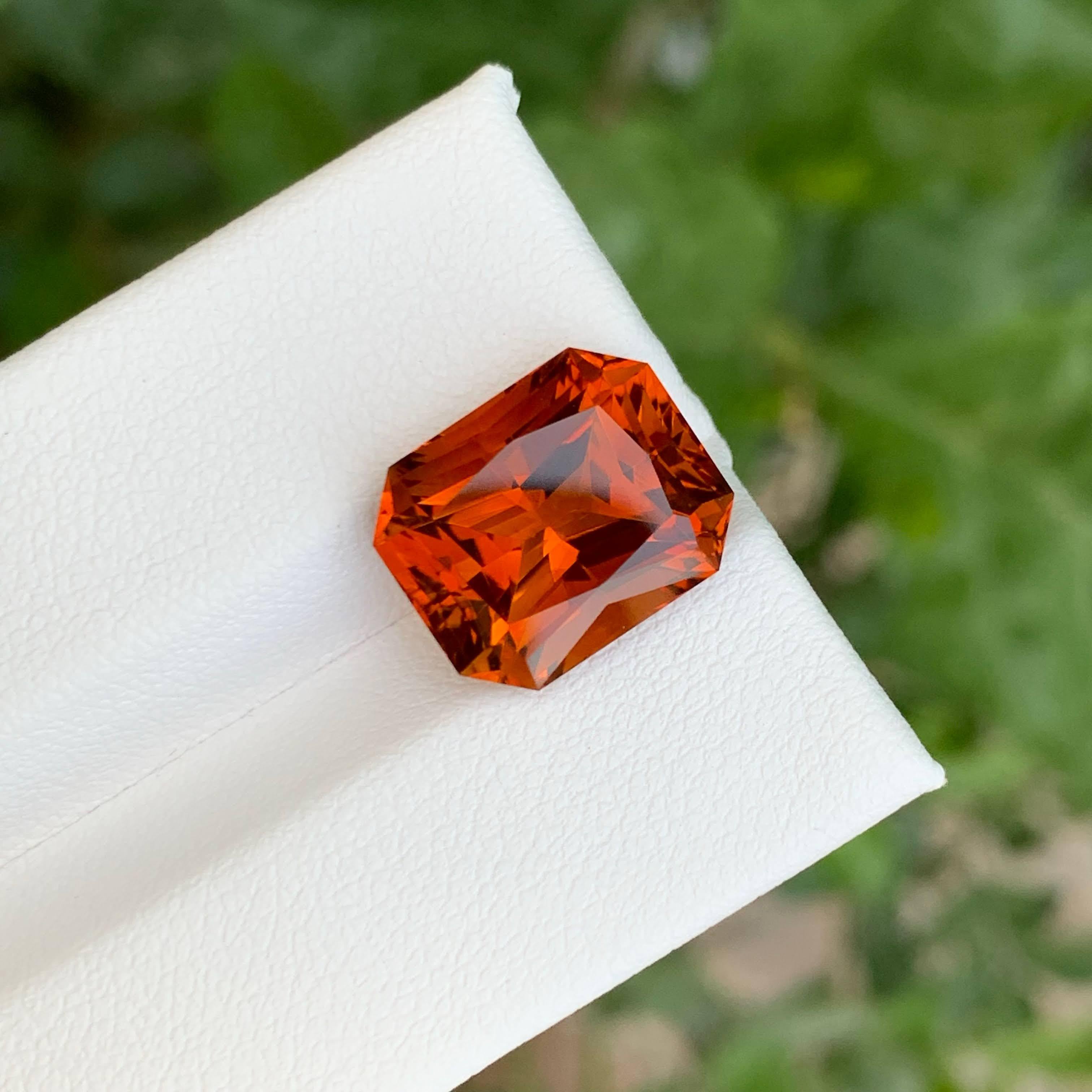 7.25 Karat Feuer Citrin Stein benutzerdefinierte Präzisionsschliff natürlichen brasilianischen Edelstein für Damen oder Herren im Angebot