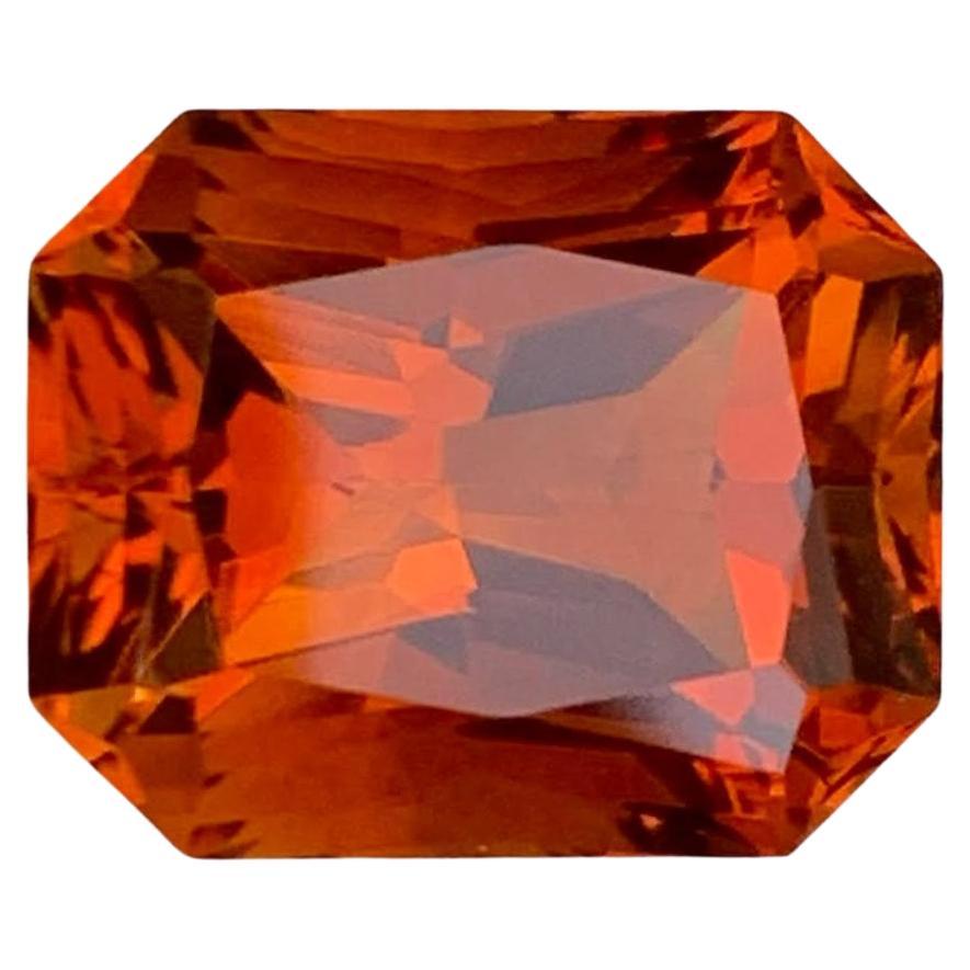7.25 carats Fire Citrine Stone Custom Precision Cut Natural Brazilian Gemstone