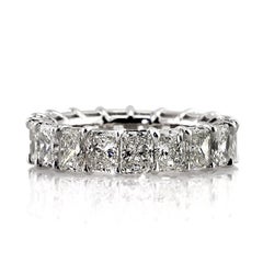 7.25ct Radiant Cut Diamond Eternity Band in 18k White Gold