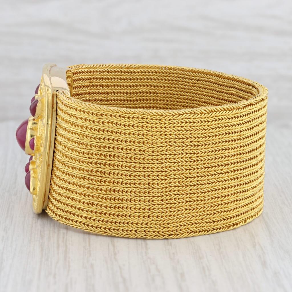 women handmade bracelet 22k solid yellow gold 6.5