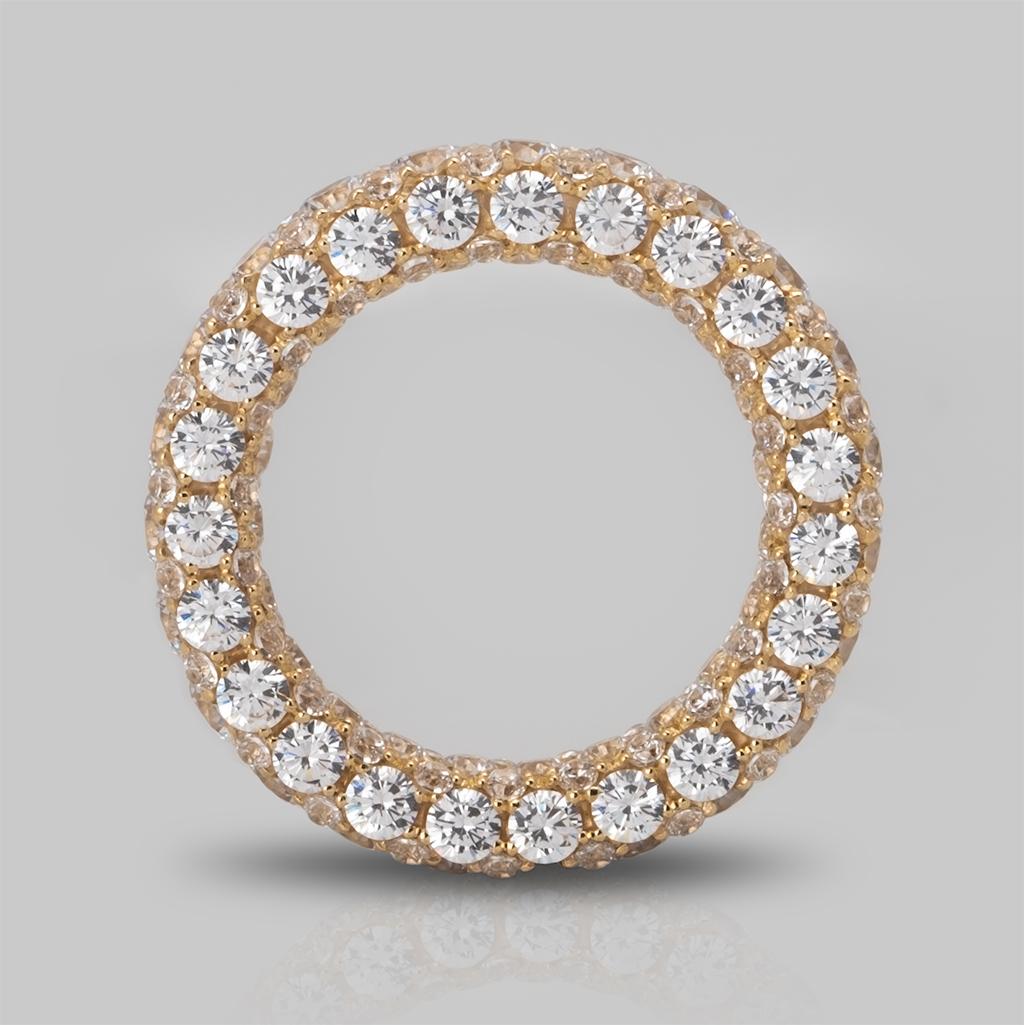 Art Deco 7.26 carats Eternity x Eternity Diamond Ring For Sale