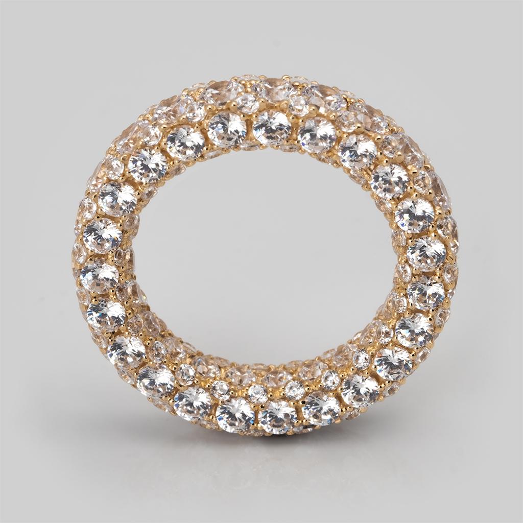 Brilliant Cut 7.26 carats Eternity x Eternity Diamond Ring For Sale