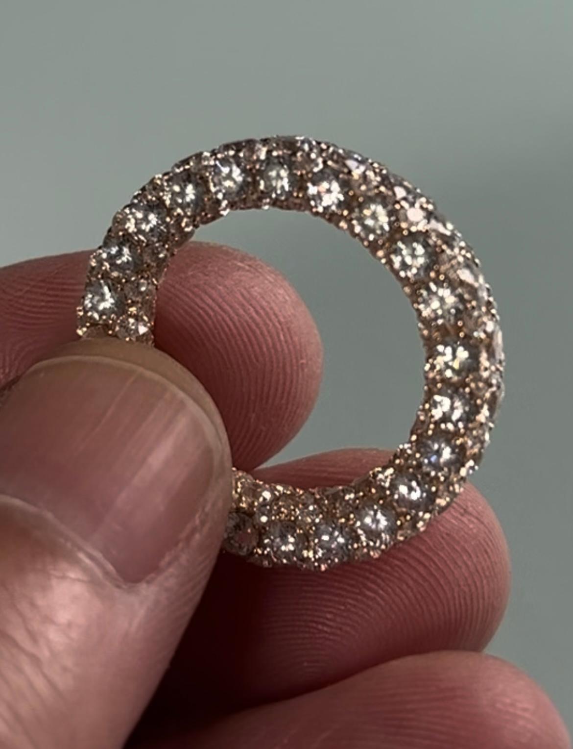 7.26 carats Eternity x Eternity Diamond Ring For Sale 1