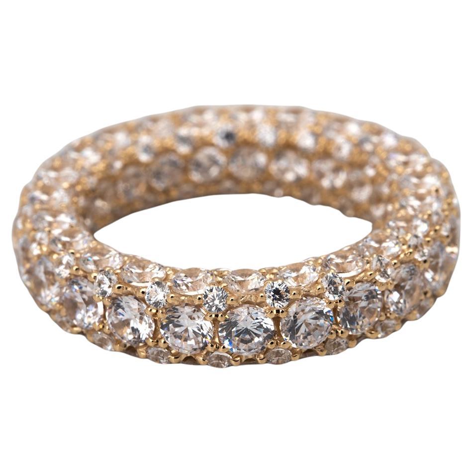7.26 carats Eternity x Eternity Diamond Ring For Sale