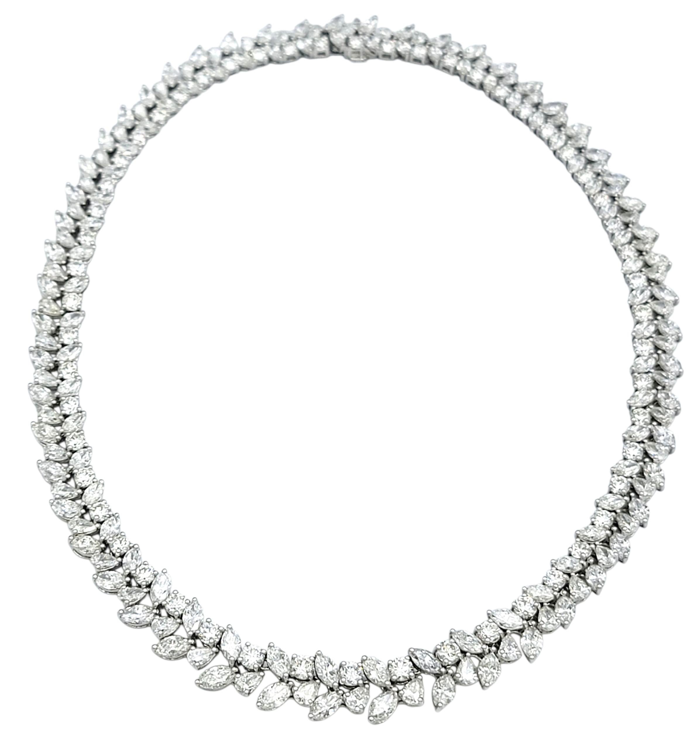 72,66 Karat Rund, Birne & Marquise Diamant Halskette 18 Karat Gold (Marquiseschliff) im Angebot
