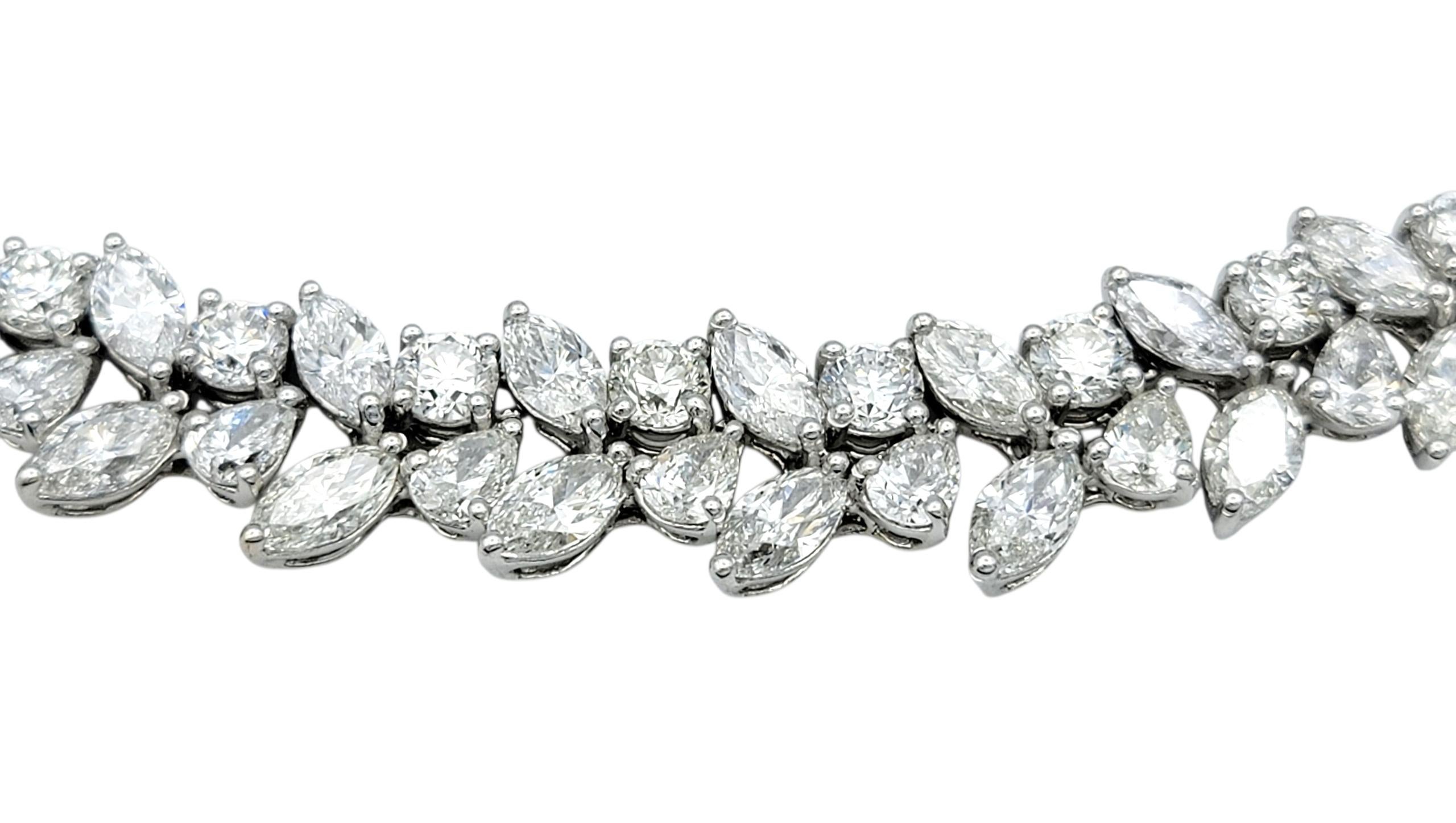 72,66 Karat Rund, Birne & Marquise Diamant Halskette 18 Karat Gold im Zustand „Gut“ im Angebot in Scottsdale, AZ