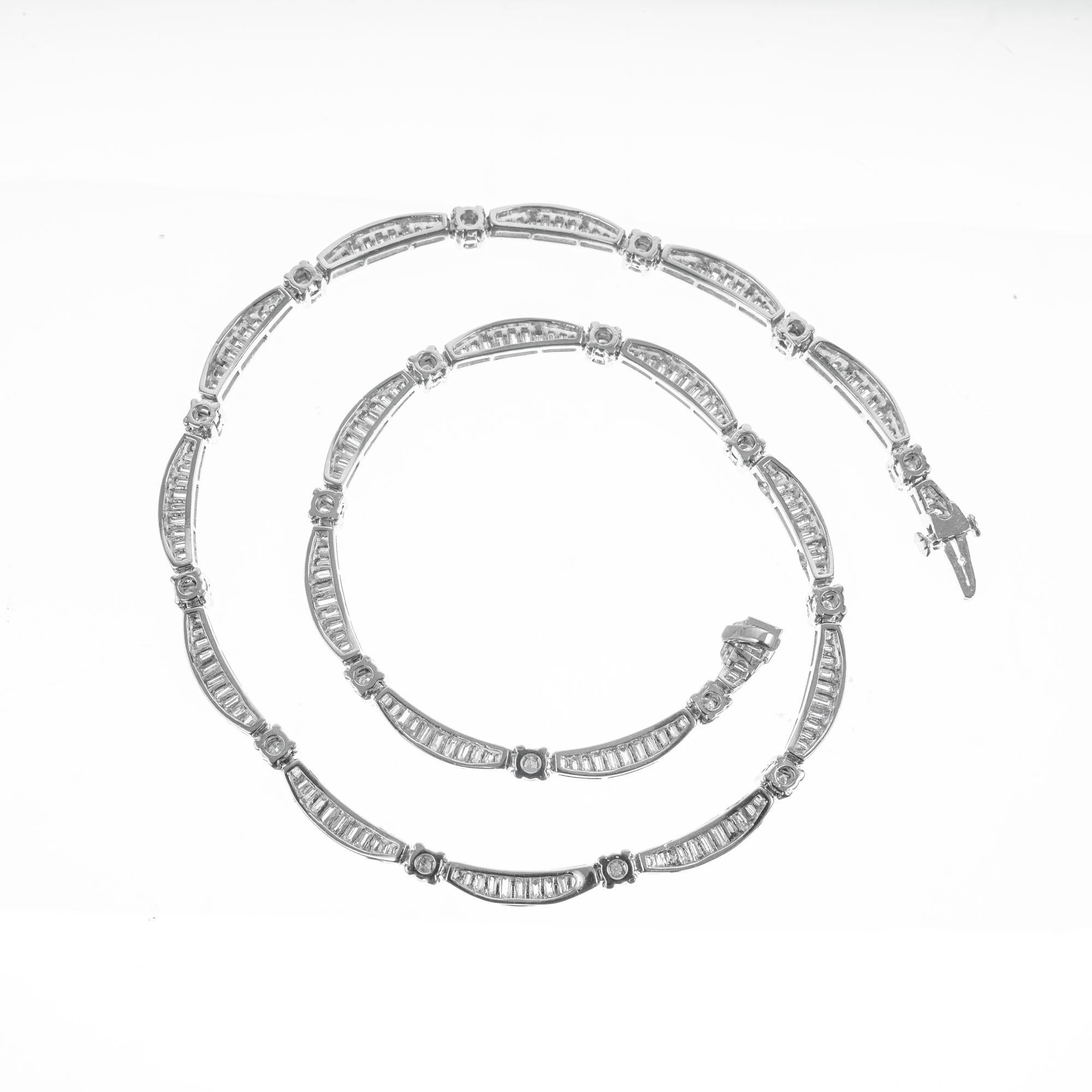 7,28 Karat Diamant-Platin-Halskette im Zustand „Gut“ im Angebot in Stamford, CT