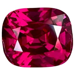 7.28 carats Reddish Pink Garnet Stone Cushion Cut Natural African Gemstone