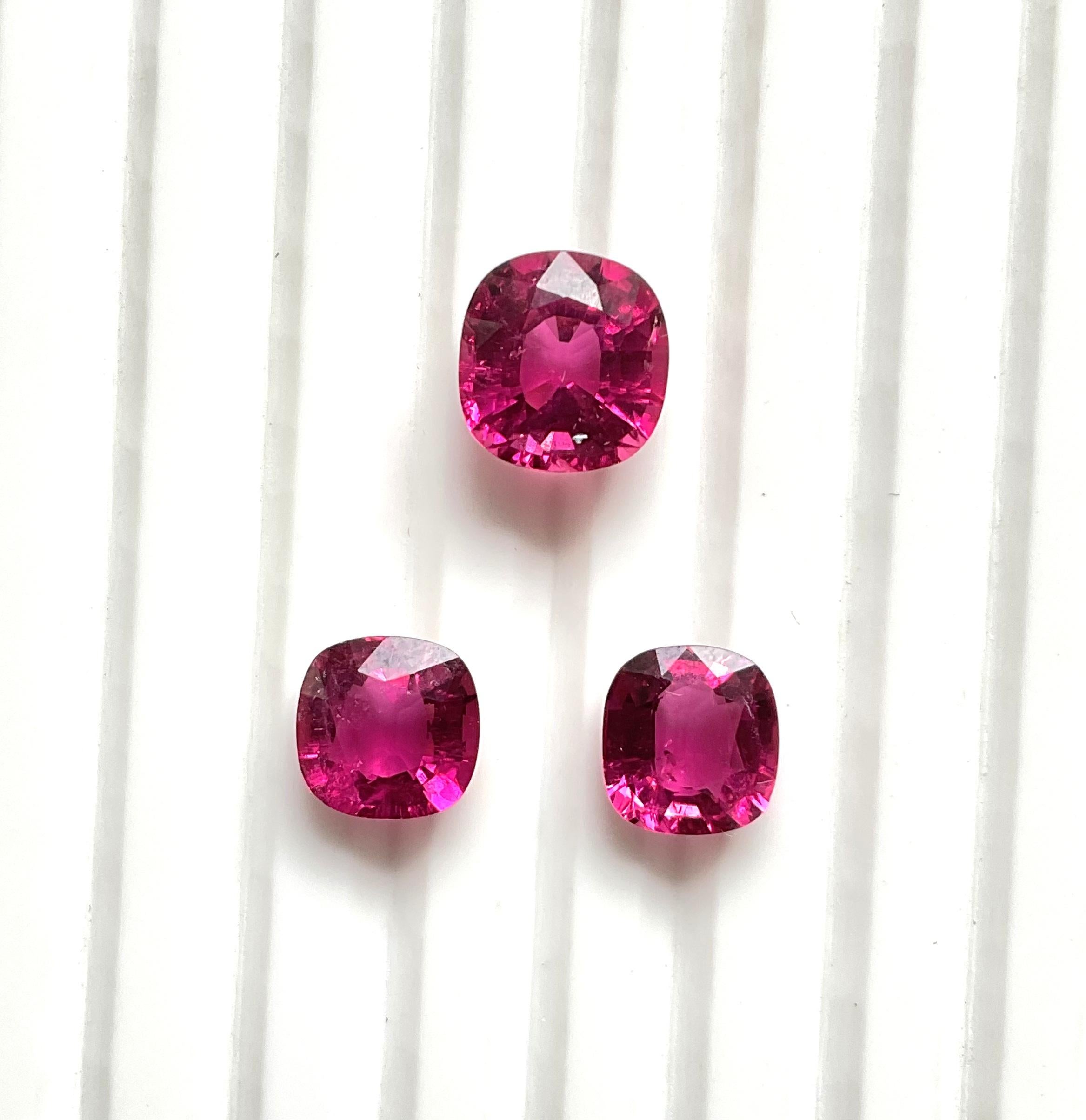7.28 Carats Rubellite Tourmaline Cushion Cut Stone For Fine Jewelry Natural Gem en Nuevo estado para la venta en Jaipur, RJ