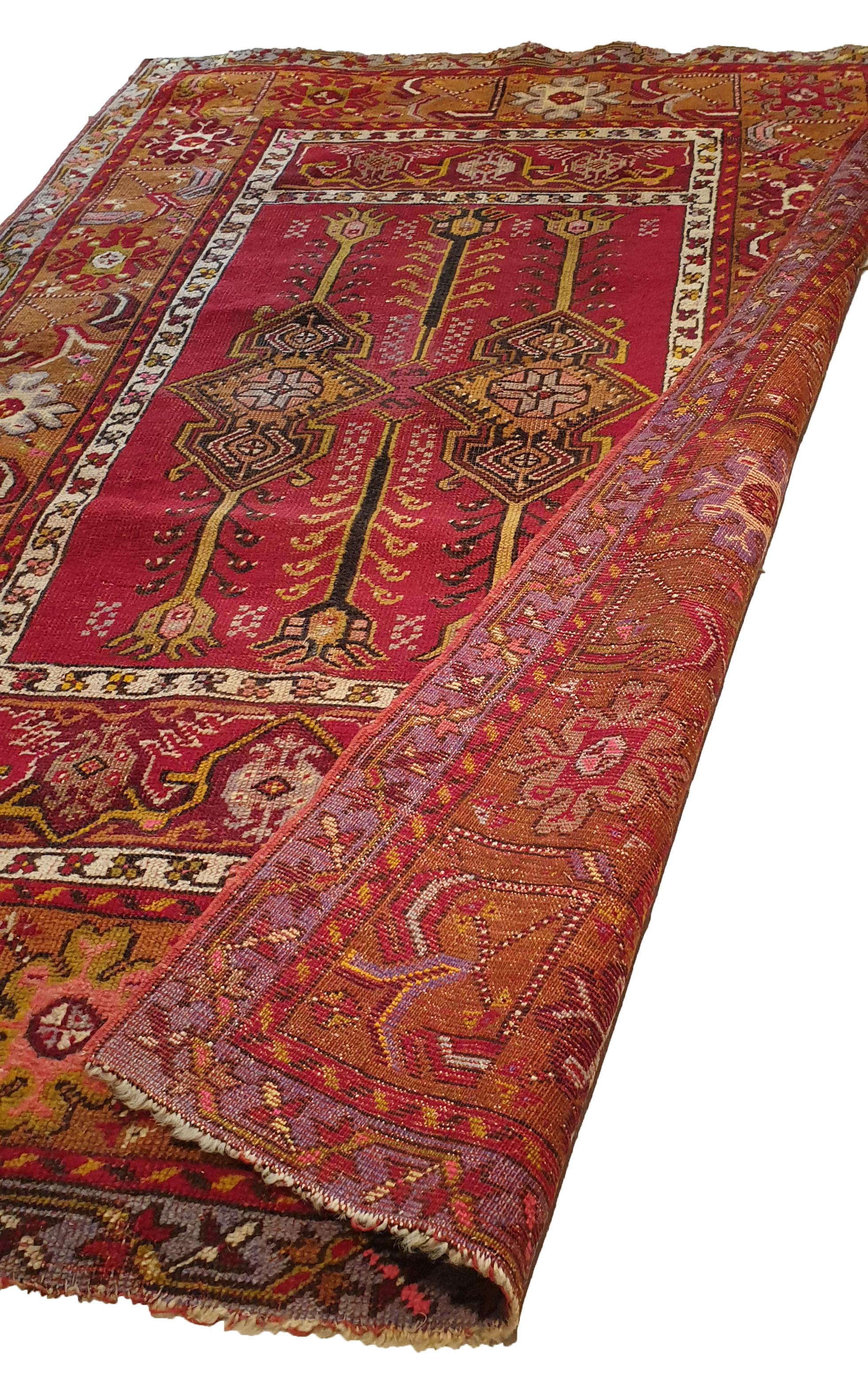 Wool  Kirchir Turkish Carpet, 19th Century - N° 728 For Sale