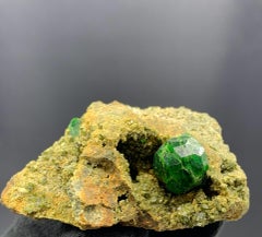 72.81 Gram Pretty Demantoid Garnet Specimen with Mother Rock From Iran