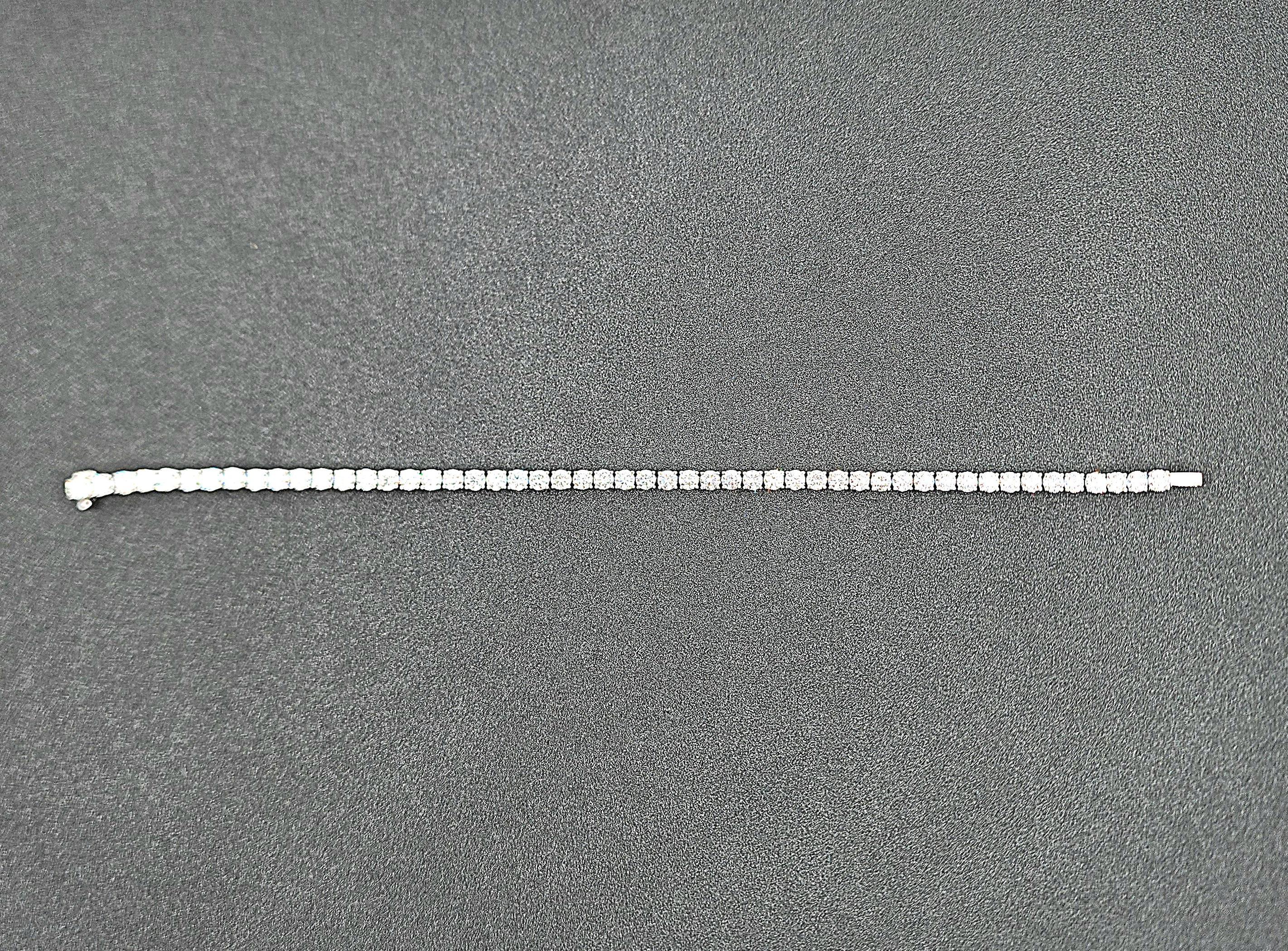 Bracelet de tennis en diamant de 7.29 ct Neuf - En vente à Chicago, IL