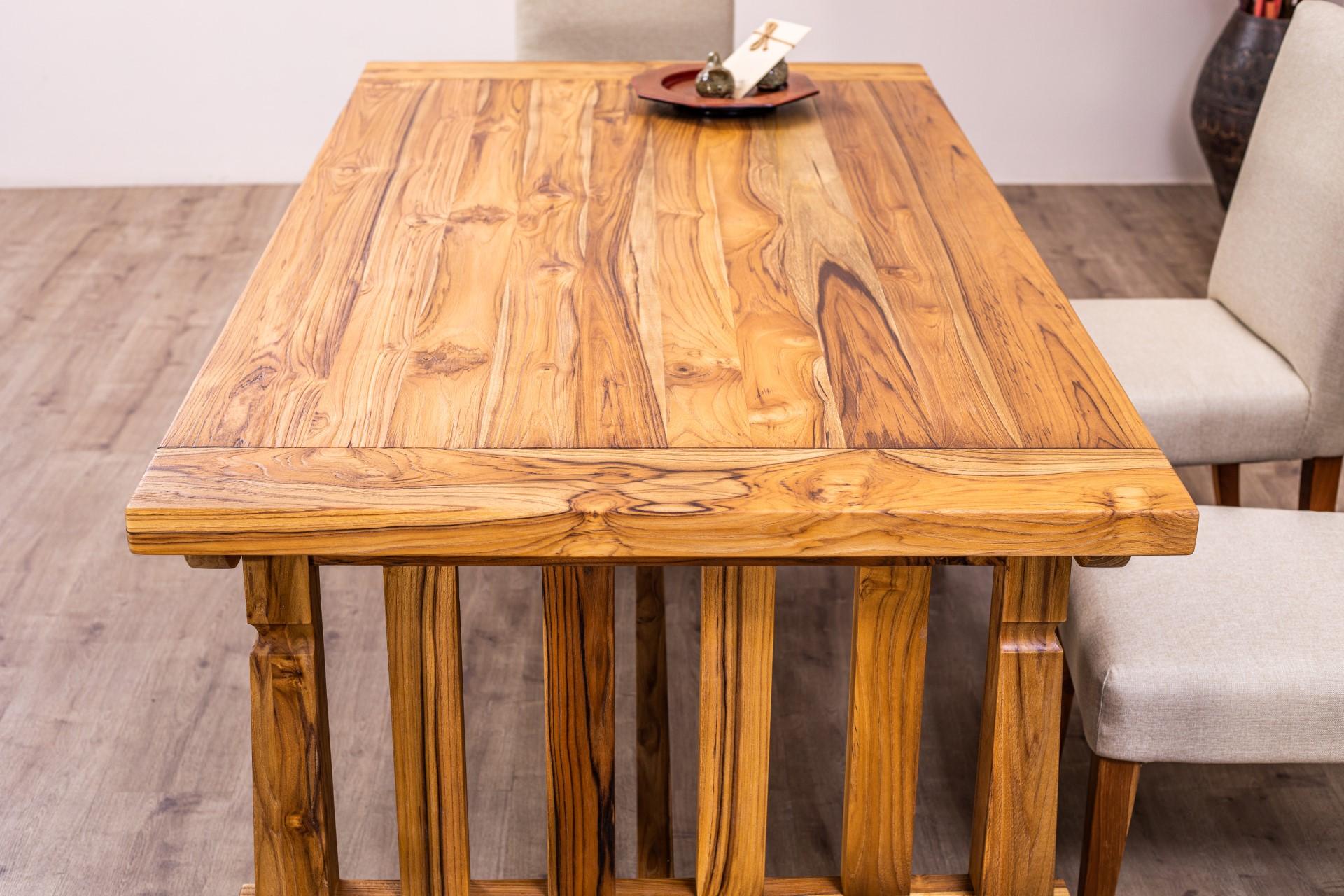 natural finish dining table