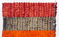 7.2x10 Ft Large Mid-Century Handmade Filikli Tulu Rug, Flokati Carpet