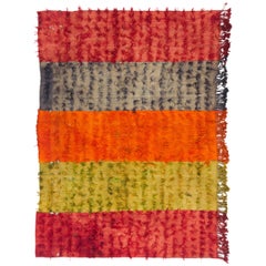 Used 7.2x10 Ft Large Mid-Century Handmade Filikli Tulu Rug, Flokati Carpet