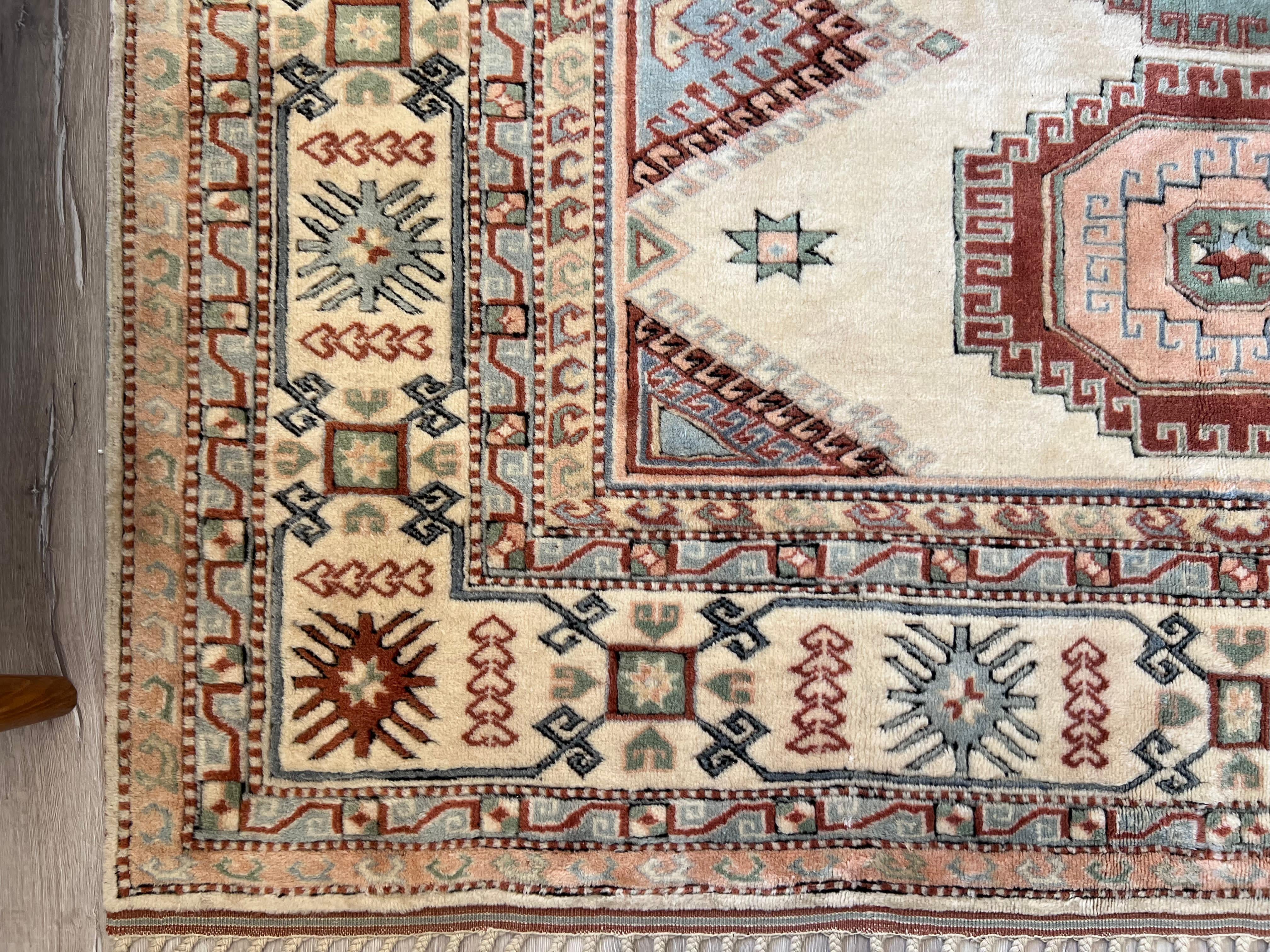 7,2x9,2 Ft Tappeto per l'area turca fatto a mano vintage unico nel suo genere. 100% lana naturale in vendita 2