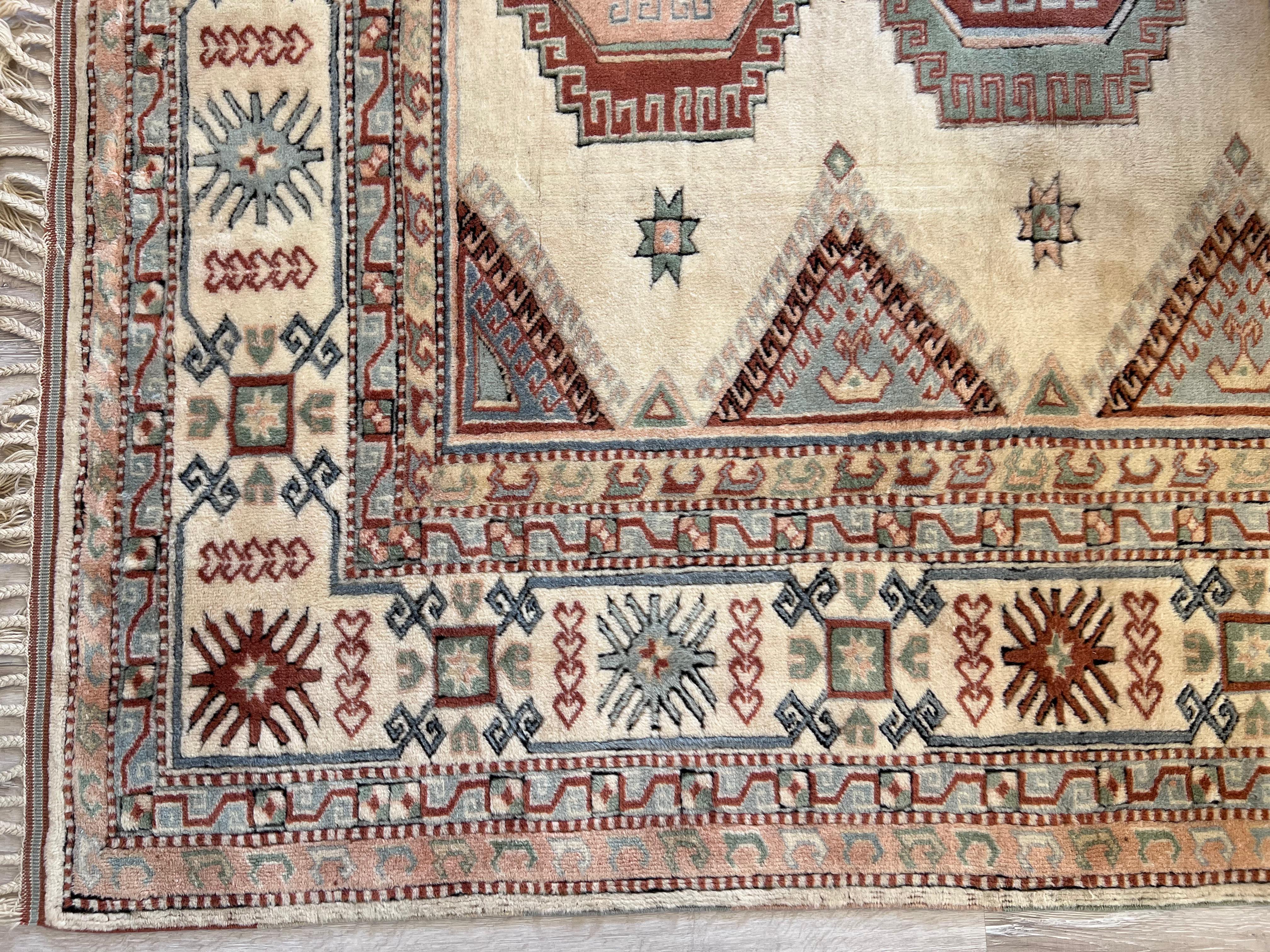 7,2x9,2 Ft Tappeto per l'area turca fatto a mano vintage unico nel suo genere. 100% lana naturale in vendita 3