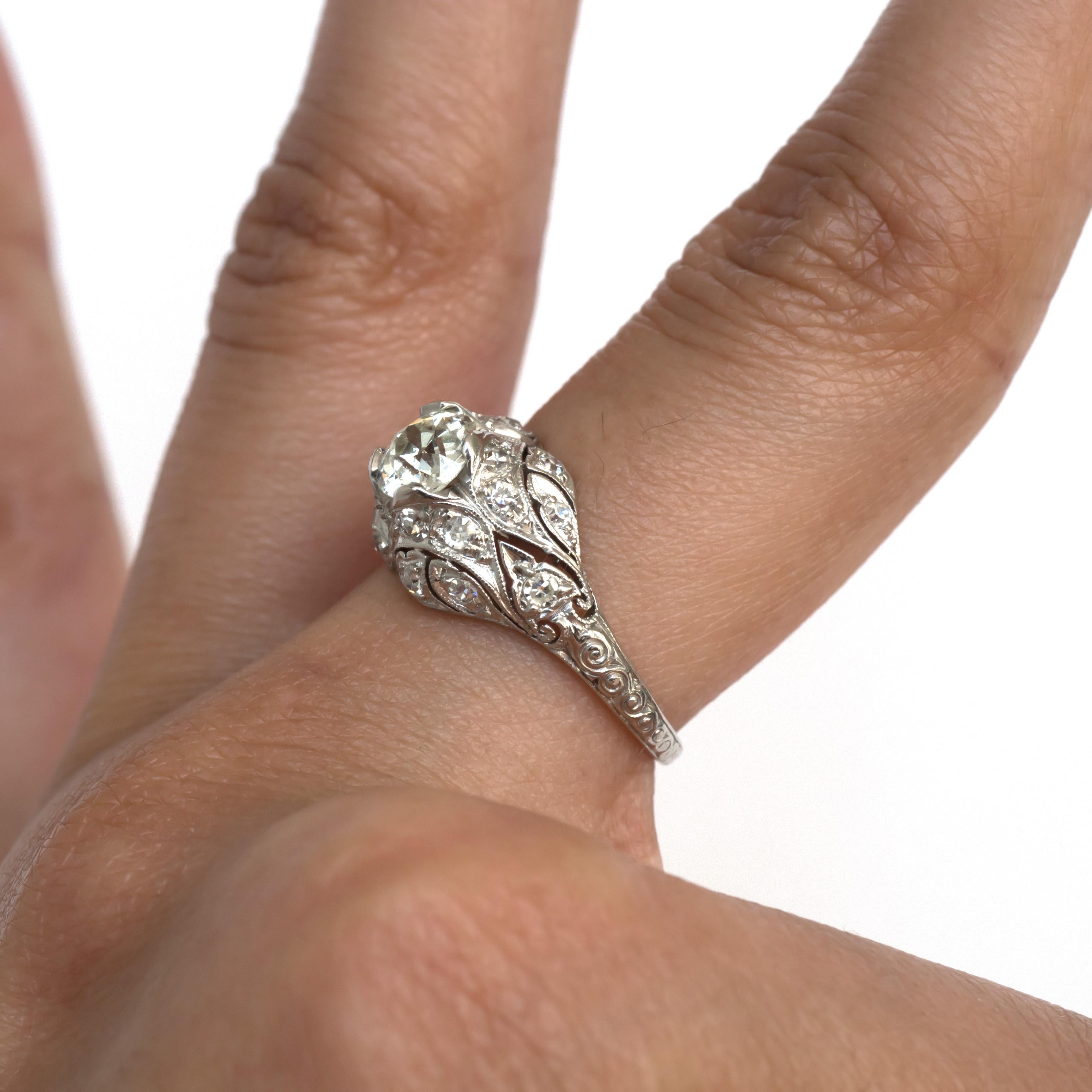 .73 Carat Diamond Platinum Engagement Ring In Good Condition For Sale In Hicksville, NY
