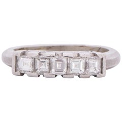 Anello di fidanzamento in platino con diamante Art Deco da 73 carati di peso totale