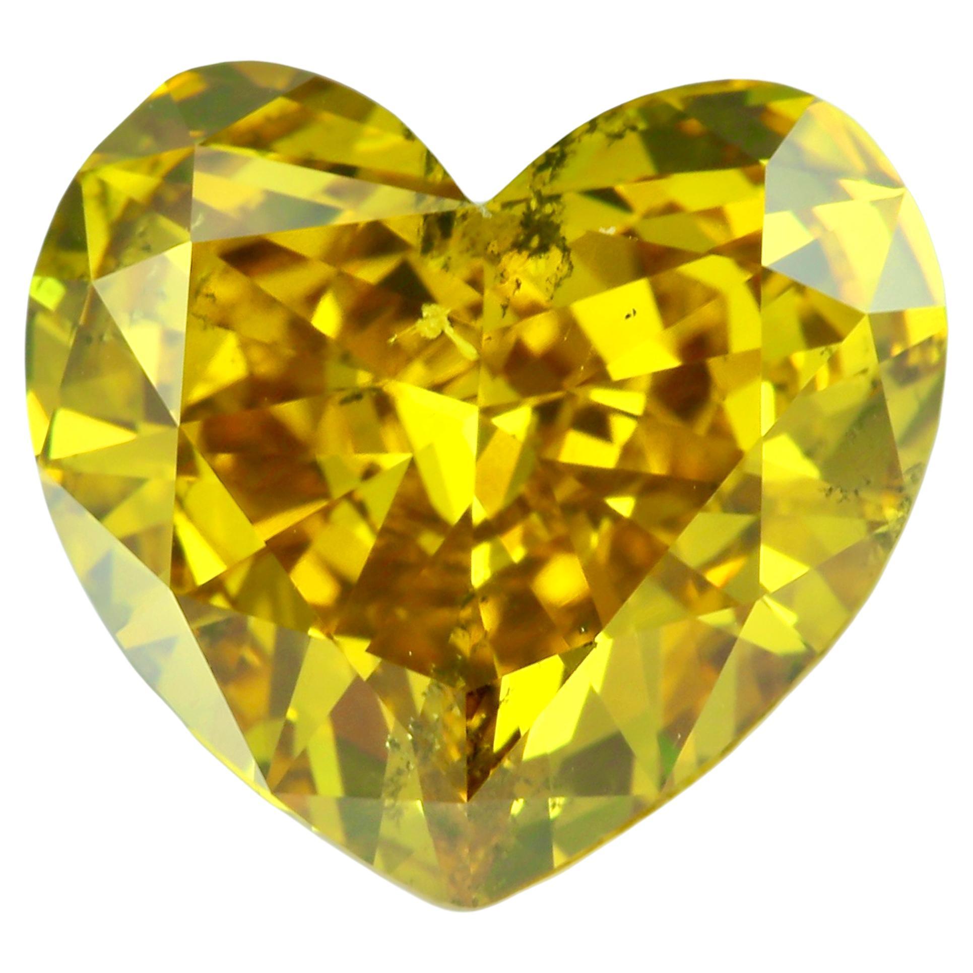 GIA Certified - 7.30 carat Fancy Deep Brownish Greenish Yellow Diamond For Sale