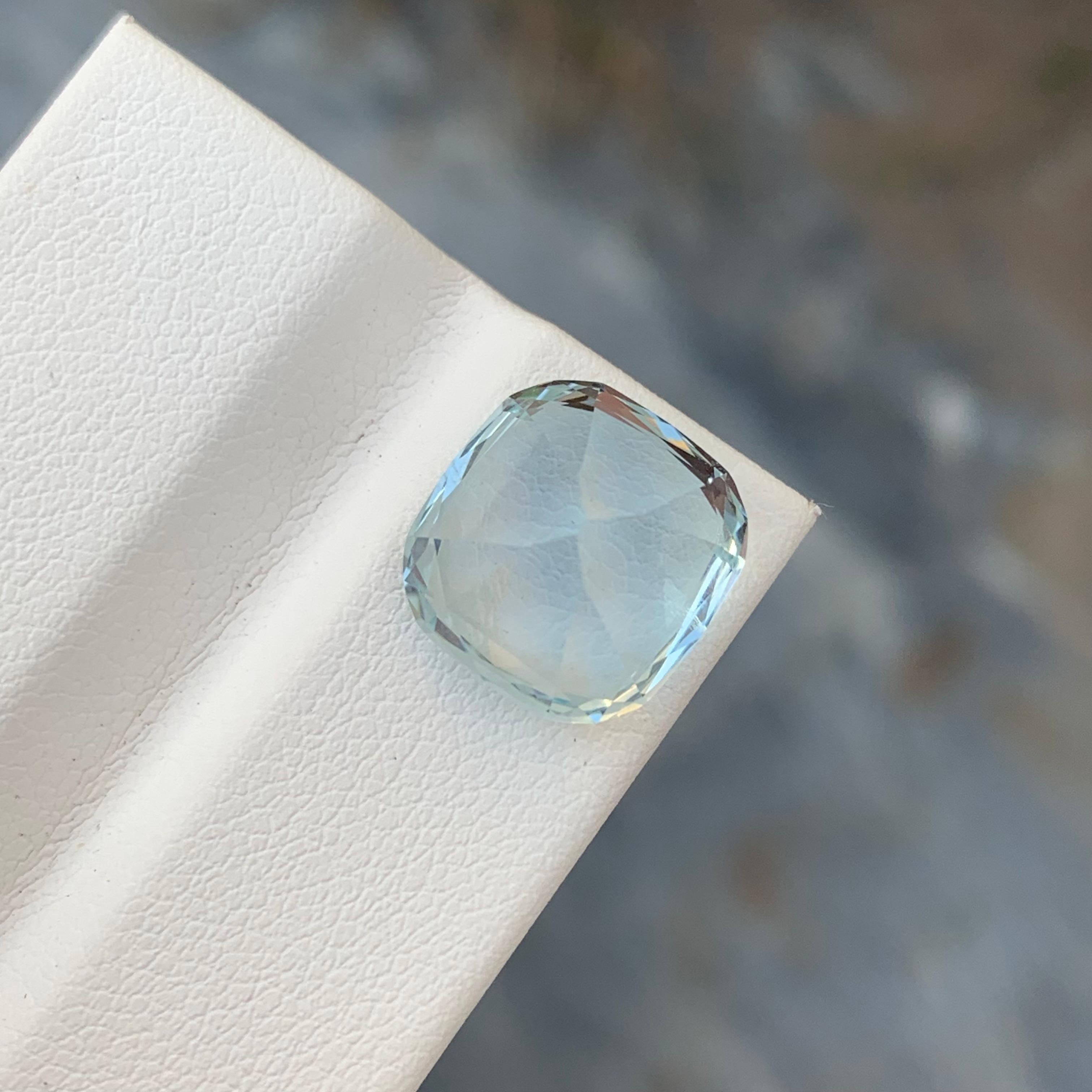7,30 quilates de aguamarina natural suelta en forma de cojín para joyería 1