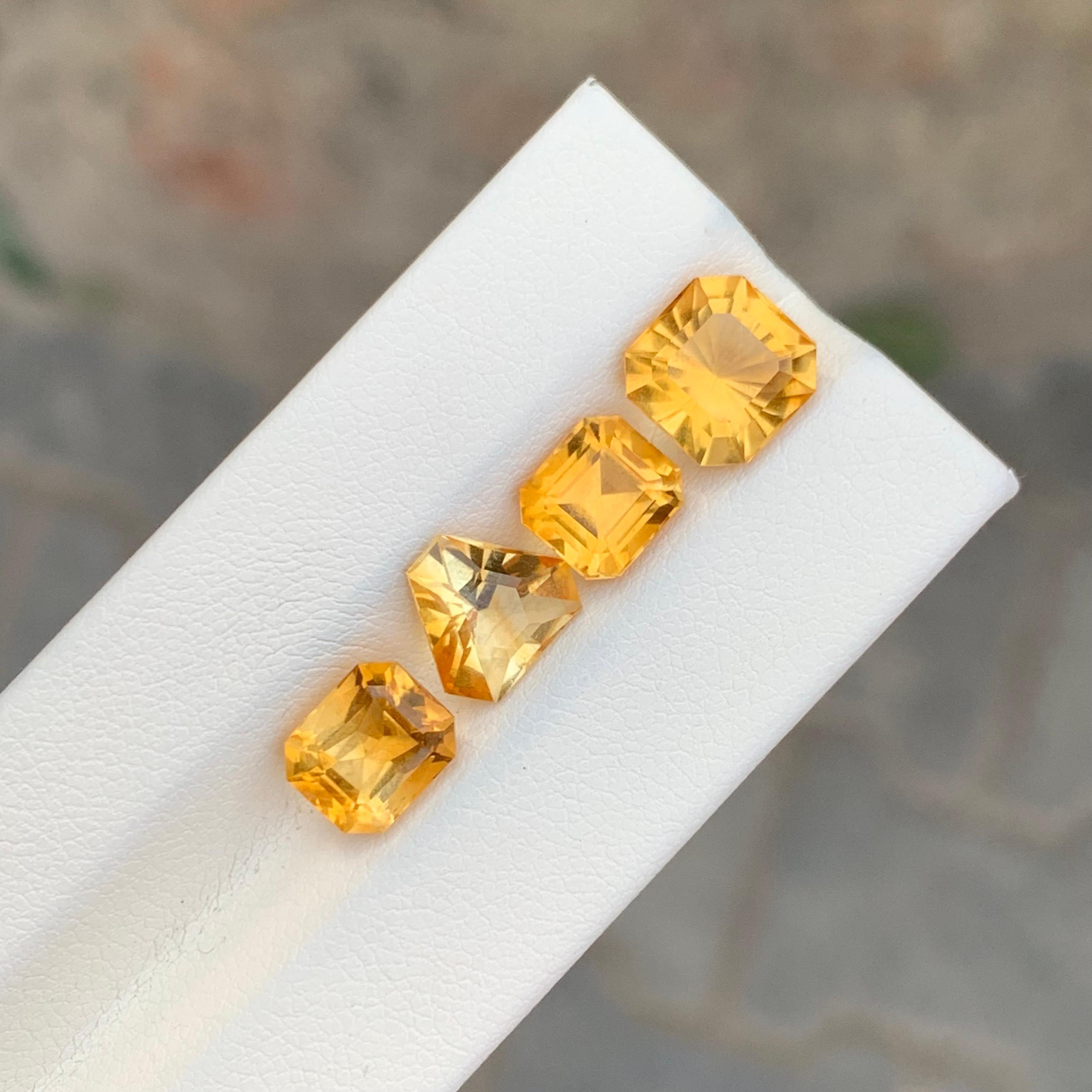 Arts and Crafts Lot de citrine jaune naturelle non sertie de 7,30 carats pour la fabrication de bijoux en vente