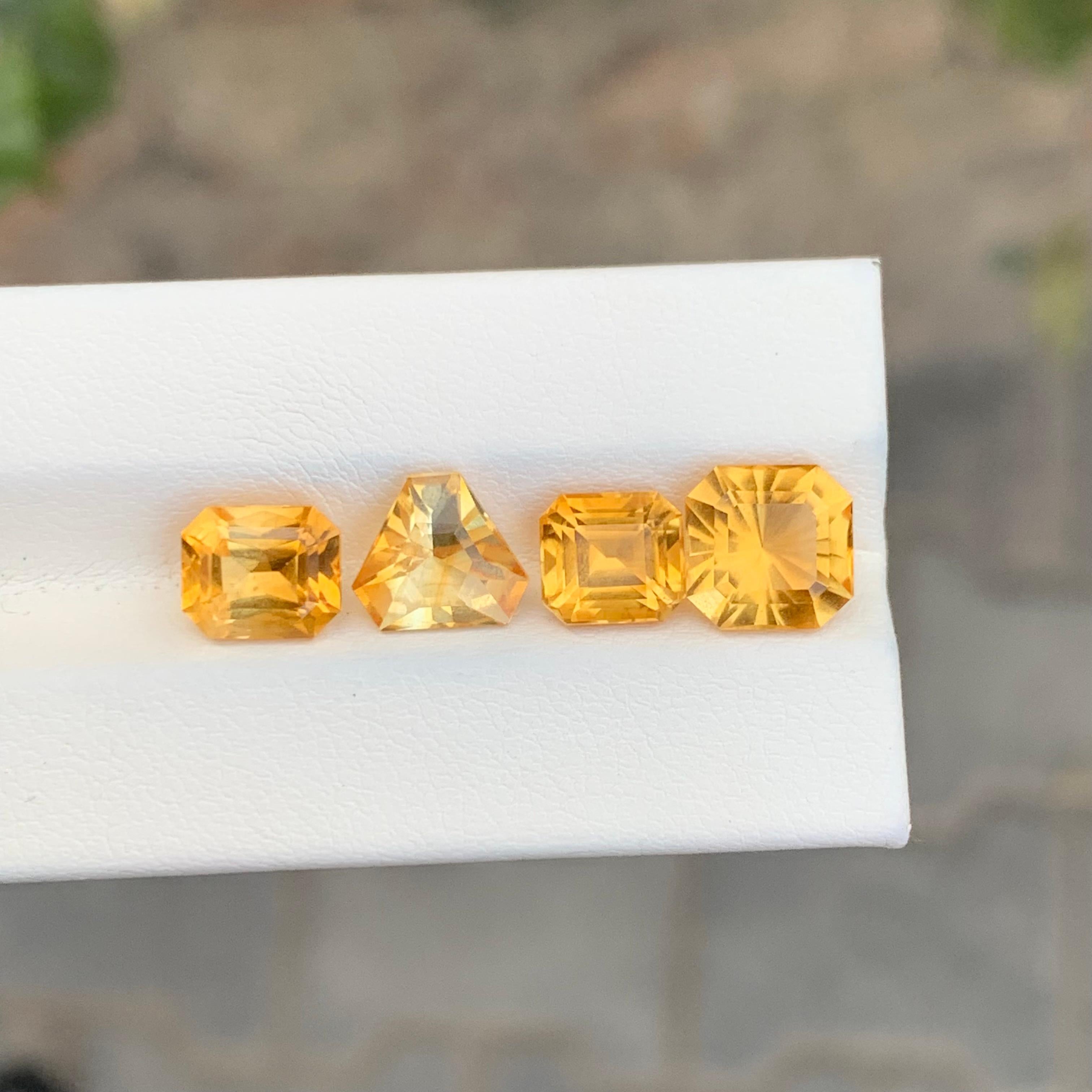 Lot de citrine jaune naturelle non sertie de 7,30 carats pour la fabrication de bijoux Neuf - En vente à Peshawar, PK