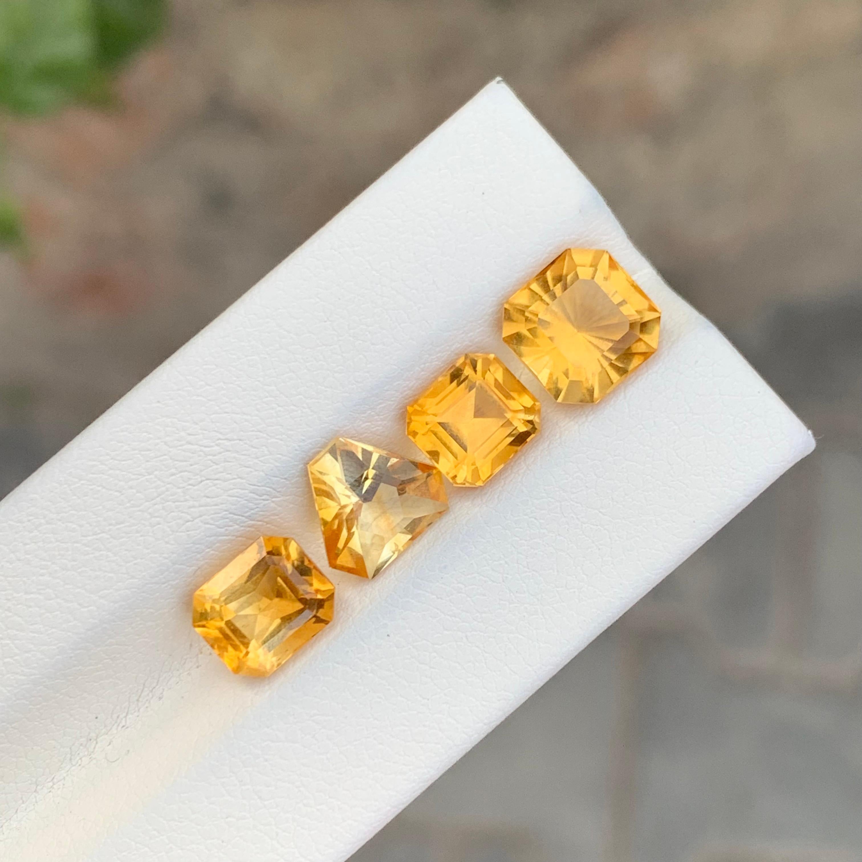 Lot de citrine jaune naturelle non sertie de 7,30 carats pour la fabrication de bijoux en vente 1