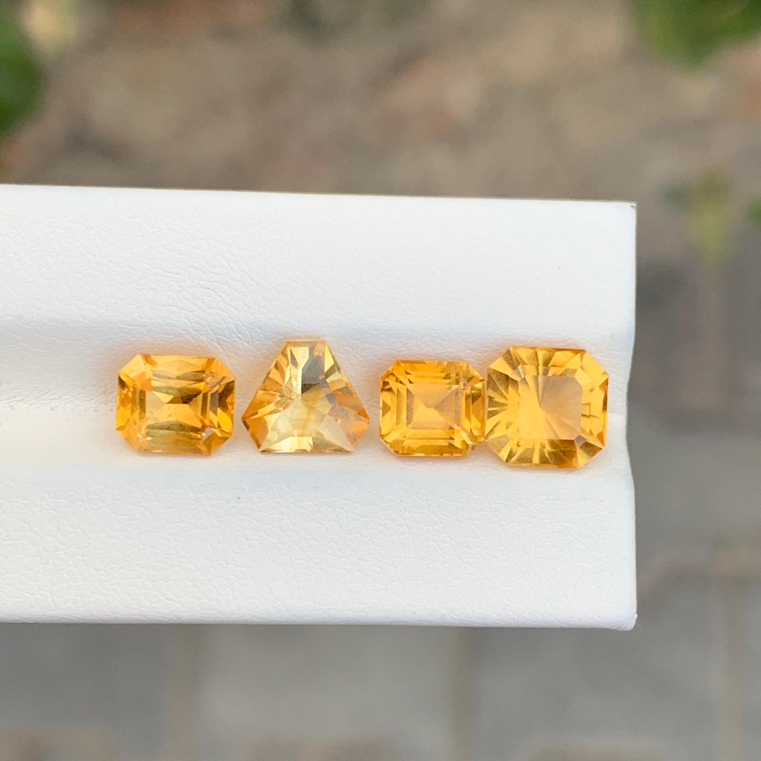 Lot de citrine jaune naturelle non sertie de 7,30 carats pour la fabrication de bijoux en vente 2