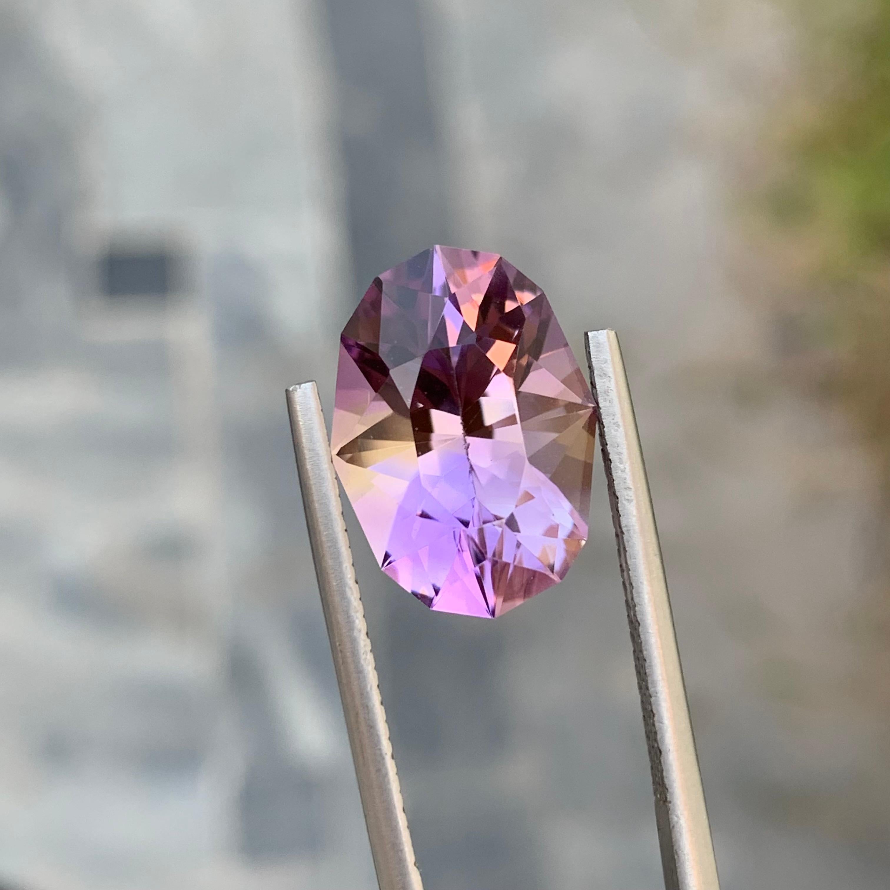 Oval Cut 7.30 Carats Natural Loose Ametrine Oval Shape Gem For Jewellery Making  For Sale