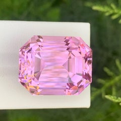 73.00 Carat Natural Loose Baby Pink No Heat Kunzite Emerald Cut Afghan Gemstone