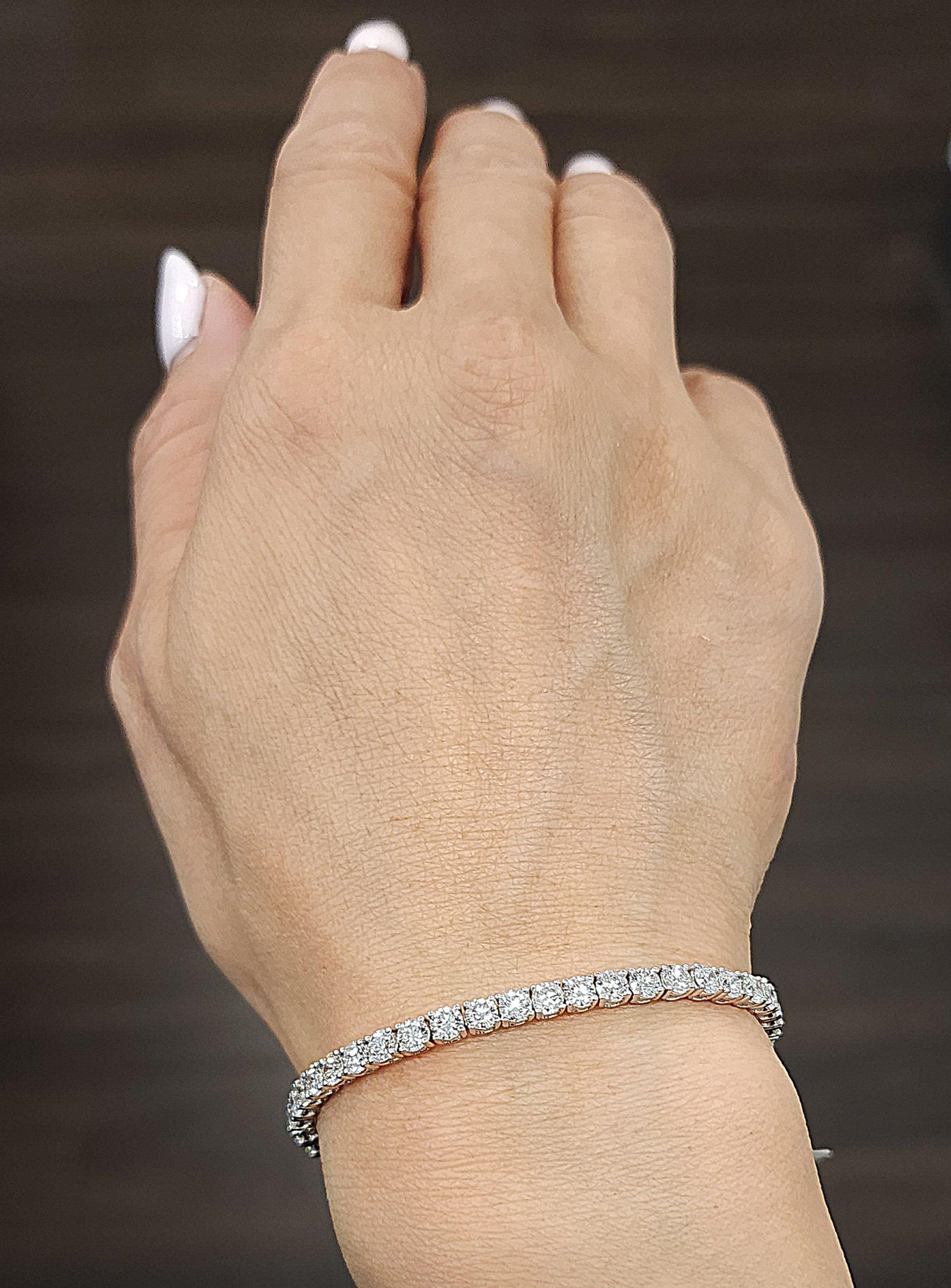 Pulsera de tenis con diamantes de 7.32 ct
