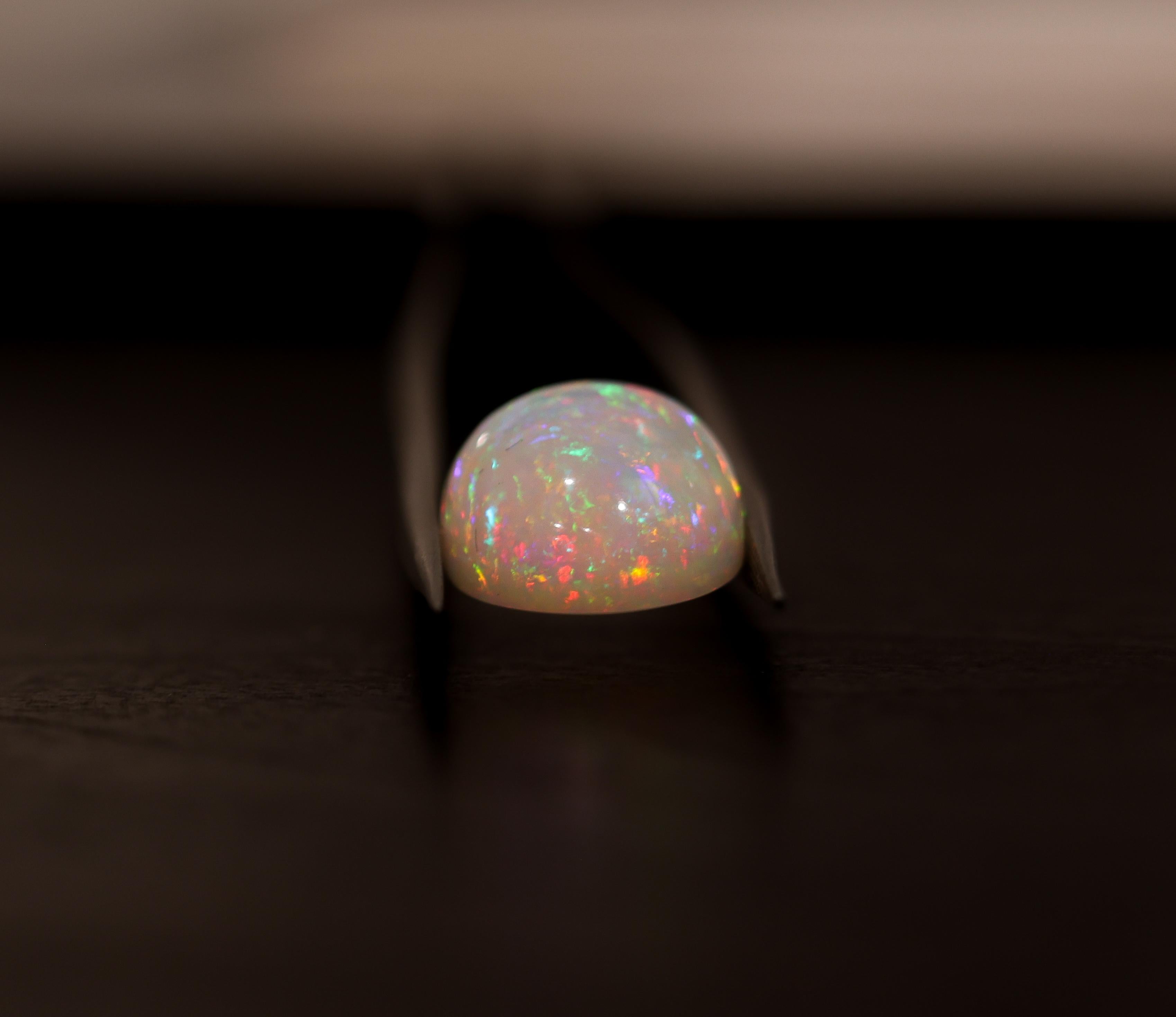 Oval Cut 7.33 Carat Ethiopian Opal Gemstone  Oval 17x12.5mm  Loose Gemstone