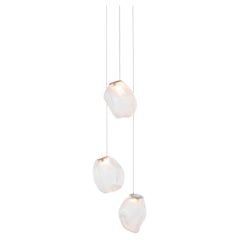 Hängeleuchte 73.3V von Bocci mit mundgeblasenen Glasanhängern und Metallkabel