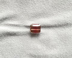 7.34 Carats Peach Pink Tourmaline octagon Faceted cut stone Natural Gemstone