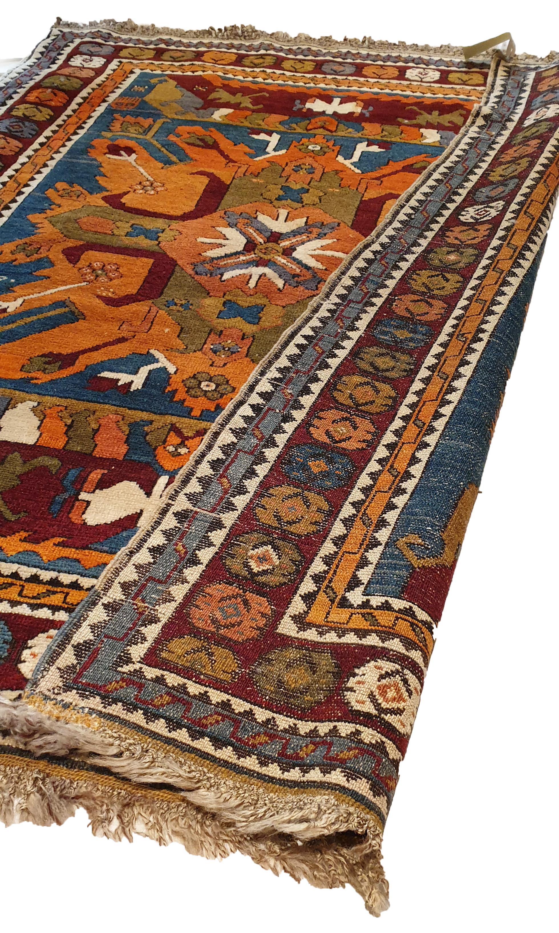 Kazak Turkish Carpet, 20th Century - N° 734 In Excellent Condition For Sale In Paris, FR