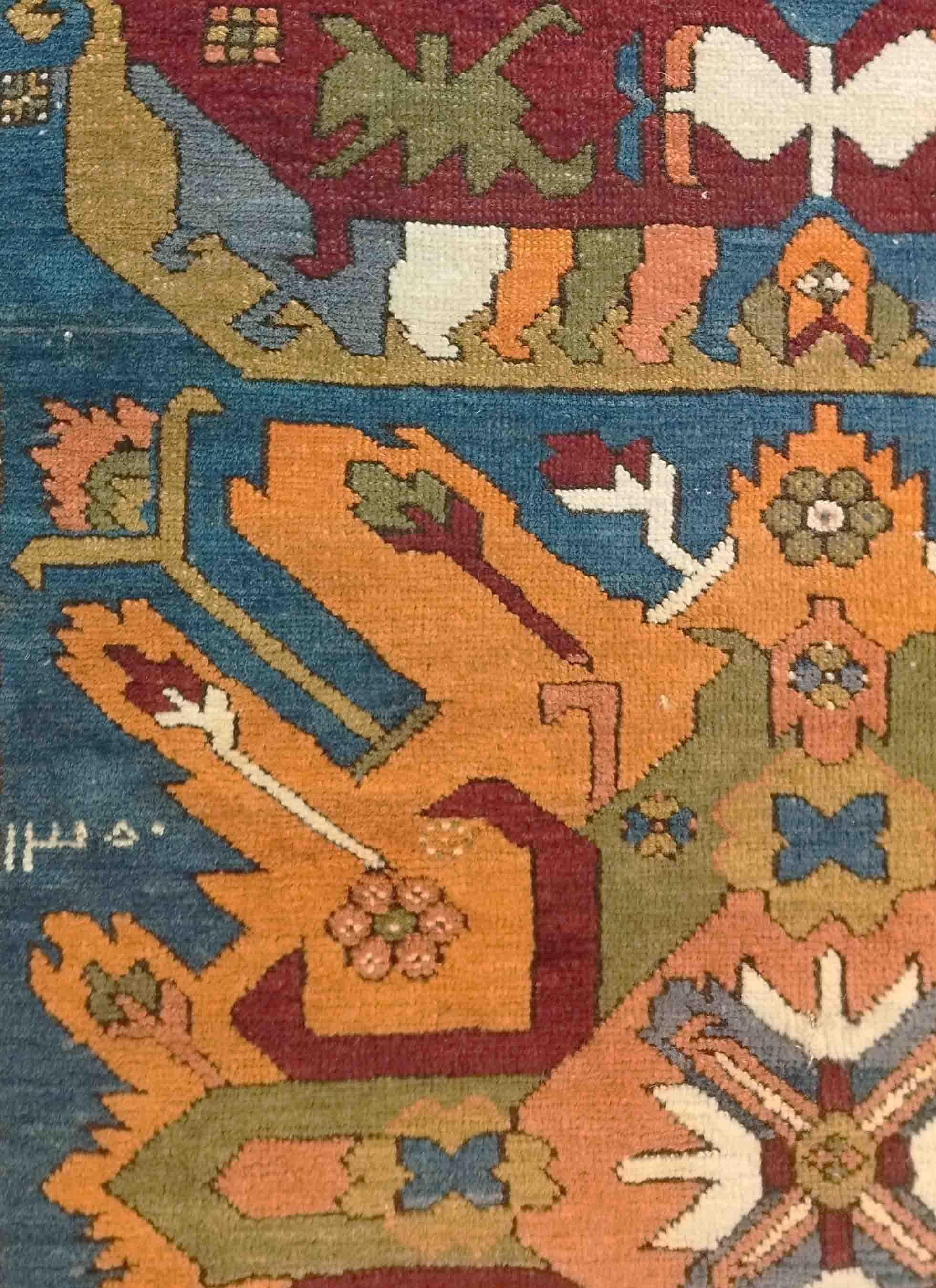Wool Kazak Turkish Carpet, 20th Century - N° 734 For Sale