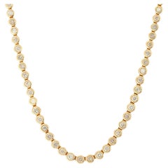 7.35 Carat Diamond Necklace in 18K Yellow Gold 