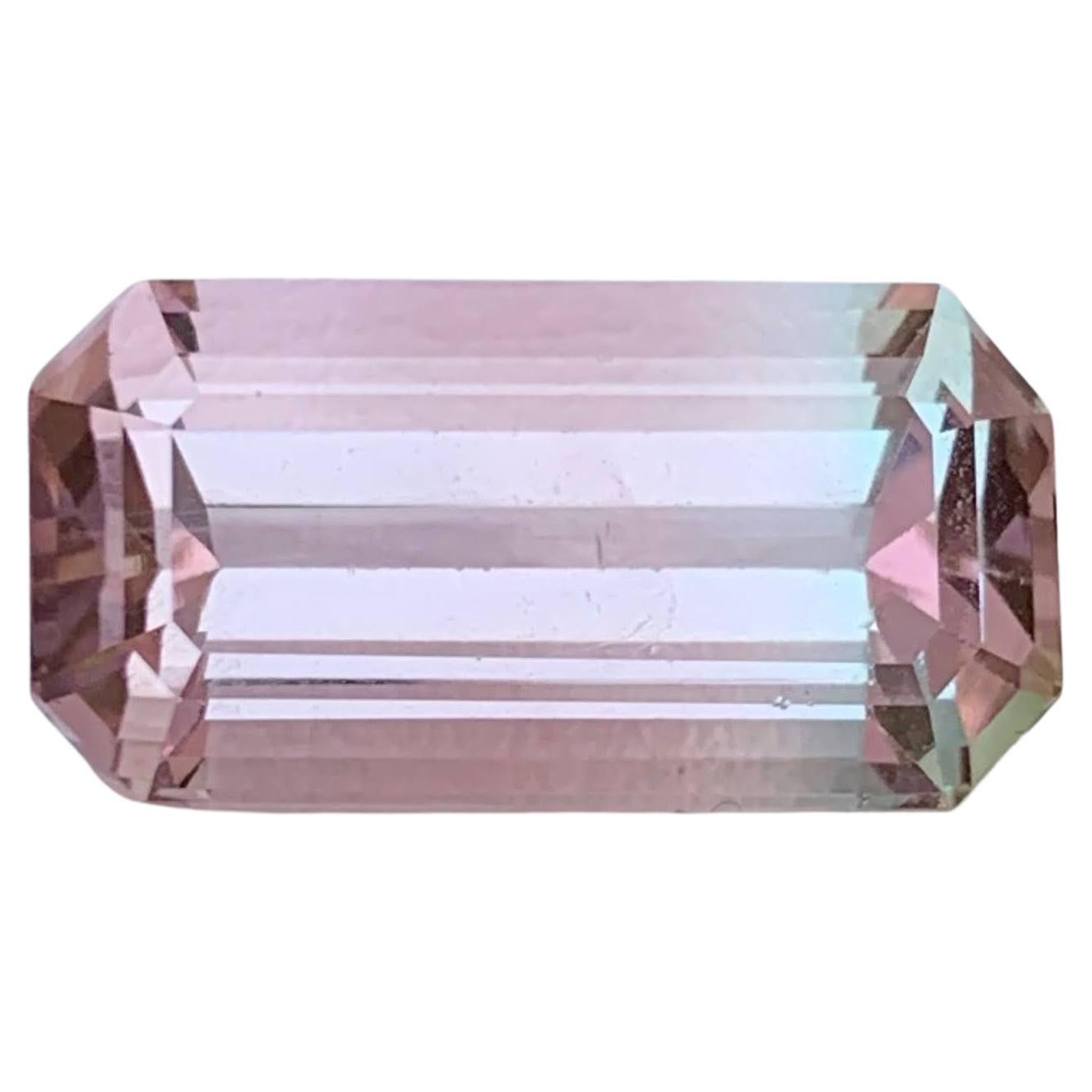 7.35 Karat Natürlicher Loser Bi Color Turmalin Stein Smaragd Schliff Afghanischer Edelstein