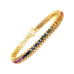 7.35 Carat Rainbow Sapphire Bracelet