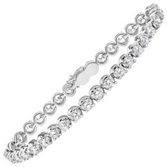 7.35 Carat Round Diamond Tennis Bracelet in White Gold 7.35 Carat Round Diamond Tennis Bracelet in White Gold
