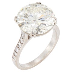 7,36 Carati Dichiarazione Brilliante Rotondo Bianco / Colore G SI Anello con diamante