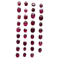 73.63 Carat Rubellite Tourmaline Oval Cut stone 35 Piece For Jewelry Natural Gem